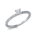 Solitaeire 4er-Krappe Weißgold 18kt 0,31 Diamantringe mit 17 Diamanten - 1CD16