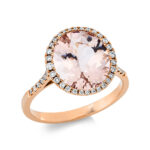 Farbstein Rosegold 18kt 0,25 Diamantringe Farbstein 4,2 ct - 1CS75