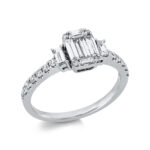 Baguette Weißgold 18kt 0,69 Diamantringe mit 23 Diamanten - 1CT31