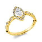 Solitaeire Gelbgold 18kt 0,68 Diamantringe mit 33 Diamanten - 1DK41