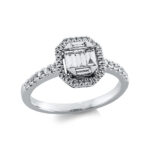 Baguette Weißgold 18kt 0,48 Diamantringe mit 45 Diamanten - 1DQ11