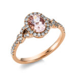 Farbstein Rosegold 18kt 0,36 Diamantringe Farbstein 0,71 ct - 1EA19