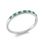 Farbstein Weißgold 18kt 0,06 Diamantringe Farbstein 0,09 ct - 1EB66