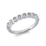 Mehrfachsteinbesatz Weißgold 18kt 0,40 Diamantringe mit 10 Diamanten - 1ED88