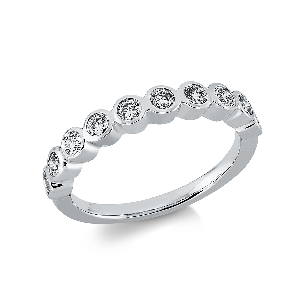 1ED88W Mehrfachsteinbesatz Weißgold 18kt 0,40 Diamantringe mit 10 Diamanten - 1ED88 – Bild 1