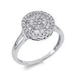 Baguette Weißgold 18kt 0,49 Diamantringe mit 67 Diamanten - 1EI01