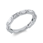Baguette Weißgold 18kt 1,29 Diamantringe mit 9 Diamanten - 1EN45