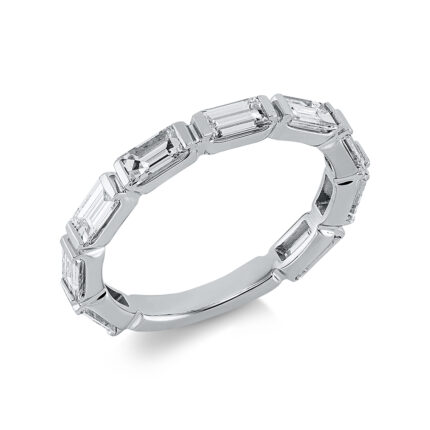Baguette Weißgold 18kt 1,29 Diamantringe mit 9 Diamanten - 1EN45