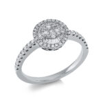 Baguette Weißgold 18kt 0,45 Diamantringe mit 76 Diamanten - 1EO01