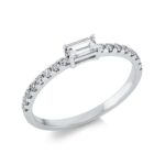 Solitaeire Weißgold 18kt 0,40 Diamantringe mit 17 Diamanten - 1EY93