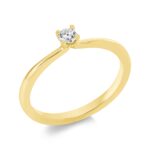 Solitaeire 4er-Krappe Gelbgold 18kt 0,12 Diamantringe mit 1 Diamanten - 1FB12
