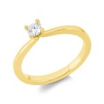 Solitaeire 4er-Krappe Gelbgold 18kt 0,15 Diamantringe mit 1 Diamanten - 1FB13