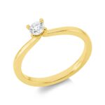 Solitaeire 4er-Krappe Gelbgold 18kt 0,25 Diamantringe mit 1 Diamanten - 1FB15