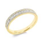 Baguette Gelbgold 18kt 0,44 Diamantringe mit 92 Diamanten - 1FG73