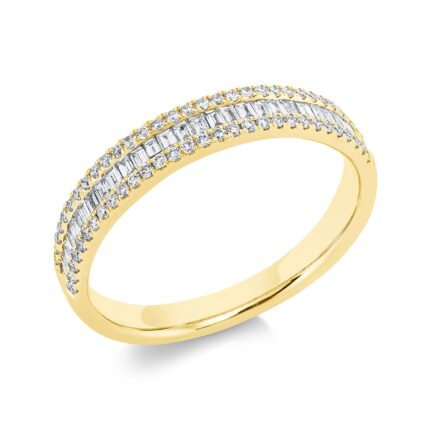 Baguette Gelbgold 18kt 0,44 Diamantringe mit 92 Diamanten - 1FG73