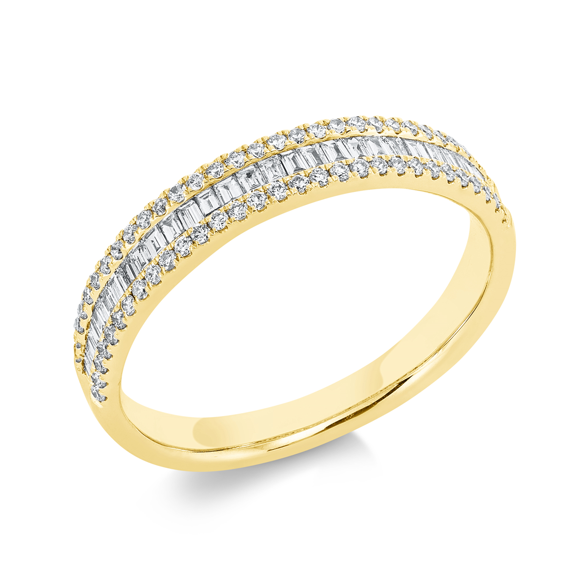 1FG73G Baguette Gelbgold 18kt 0,44 Diamantringe mit 92 Diamanten - 1FG73 – Bild 1