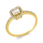 Baguette Gelbgold 18kt 0,26 Diamantringe mit 55 Diamanten - 1FU90