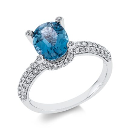 Farbstein Weißgold 18kt 0,68 Diamantringe Farbstein 2,48 ct - 1GD26