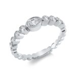Solitaeire Weißgold 18kt 0,55 Diamantringe mit 9 Diamanten - 1GH77