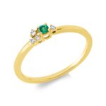 Farbstein Gelbgold 18kt 0,03 Diamantringe Farbstein 0,05 ct - 1GN89