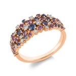 Farbstein Rosegold 18kt 0,27 Diamantringe Farbstein 0,77 ct - 1GO54