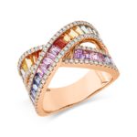 Farbstein Rosegold 18kt 0,50 Diamantringe Farbstein 3 ct - 1GX24