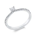 Solitaeire 4er-Krappe Weißgold 18kt 0,29 Diamantringe mit 21 Diamanten - 1HO45