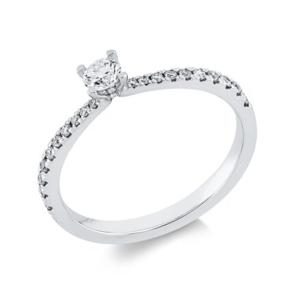 Solitaeire 4er-Krappe Weißgold 18kt 0,29 Diamantringe mit 21 Diamanten - 1HO45