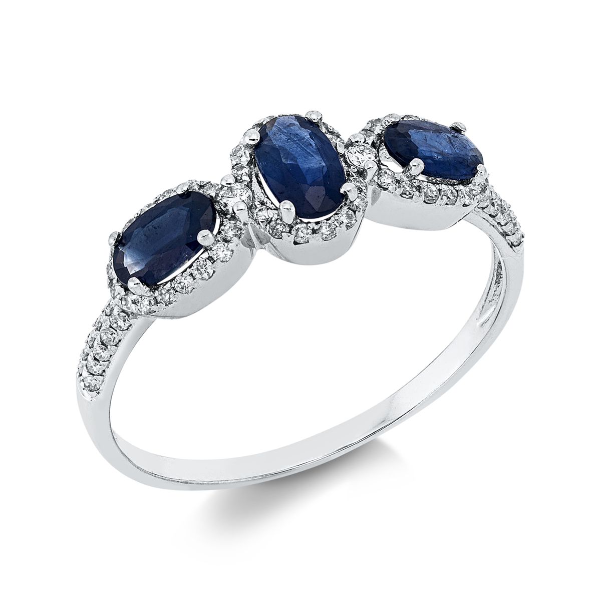 1HP66W Farbstein Weißgold 18kt 0,20 Diamantringe Farbstein 0,79 ct - 1HP66 – Bild 1