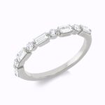 Baguette Weißgold 18kt 0,64 Diamantringe mit 9 Diamanten - 1IJ22