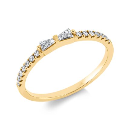 Baguette Gelbgold 18kt 0,20 Diamantringe mit 16 Diamanten - 1IN69