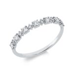 Memoire Weißgold 18kt 0,31 Diamantringe mit 13 Diamanten - 1IN79