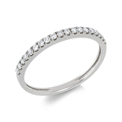 Memoire Weißgold 18kt 0,21 Diamantringe mit 19 Diamanten - 1IP82