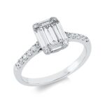 Baguette Weißgold 18kt 0,63 Diamantringe mit 23 Diamanten - 1IQ44