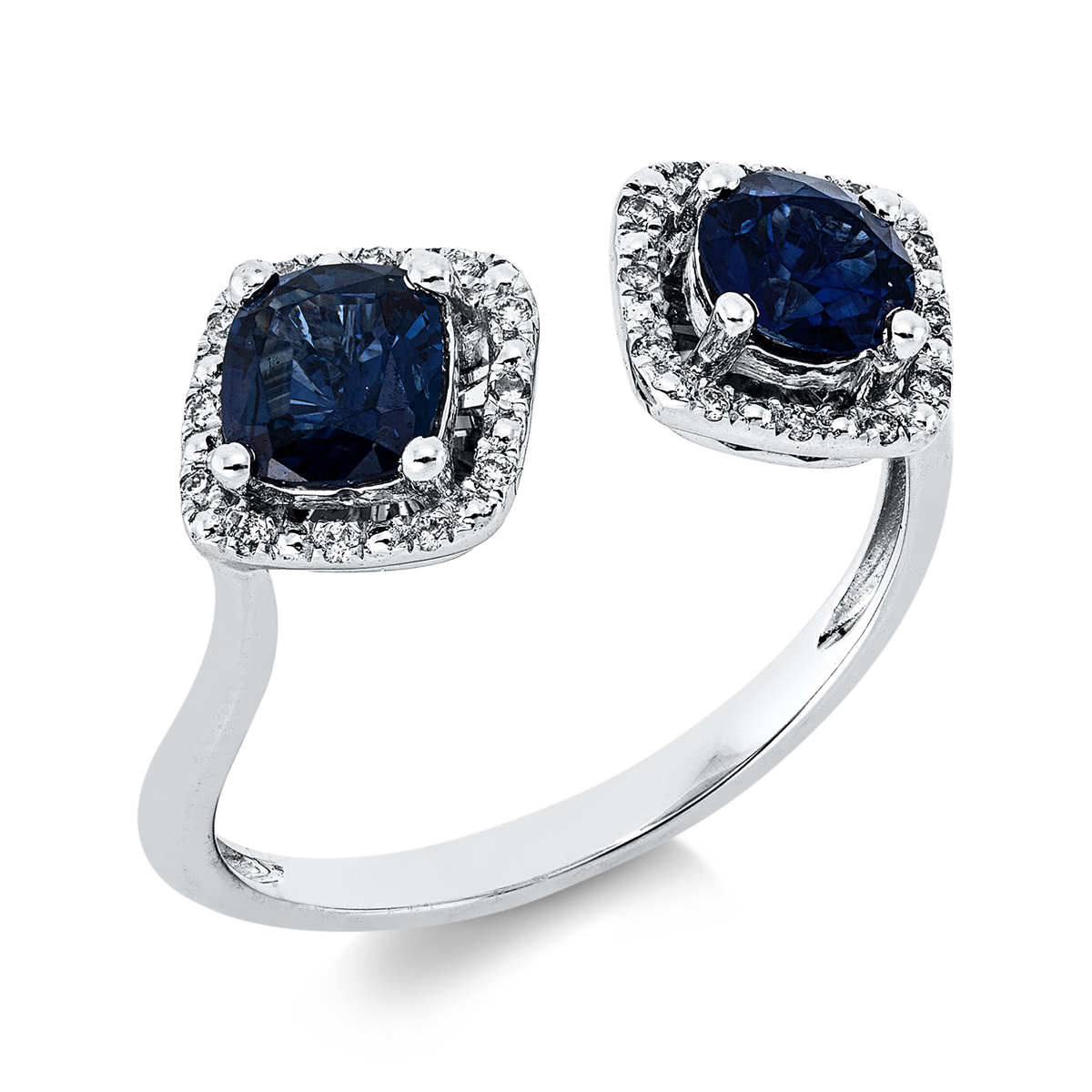 1IR05W Farbstein Weißgold 18kt 0,06 Diamantringe Farbstein 1,02 ct - 1IR05 – Bild 1