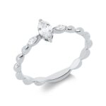 Solitaeire Weißgold 18kt 0,25 Diamantringe mit 3 Diamanten - 1IW11