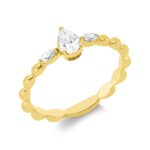 Solitaeire Gelbgold 18kt 0,34 Diamantringe mit 3 Diamanten - 1IW15