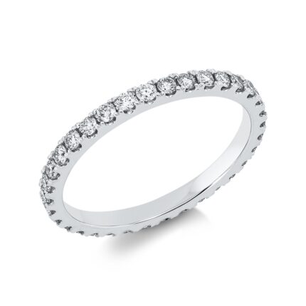 Memoire Weißgold 18kt 0,64 Diamantringe mit 34 Diamanten - 1IW60
