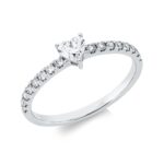 Solitaeire Weißgold 18kt 0,46 Diamantringe mit 17 Diamanten - 1IW65