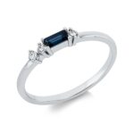 Farbstein Weißgold 18kt 0,09 Diamantringe Farbstein 0,18 ct - 1IW73