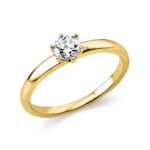 Solitaeire 6er-Krappe Gelbgold 18kt 0,30 Diamantringe mit 1 Diamanten - 1P076