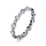 Mehrfachsteinbesatz Weißgold 18kt 0,55 Diamantringe mit 24 Diamanten - 1P842