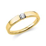 Solitaeire Gelbgold 18kt 0,15 Diamantringe mit 1 Diamanten - 1T302