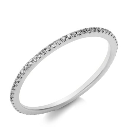 Memoire Weißgold 18kt 0,14 Diamantringe mit 66 Diamanten - 1T490
