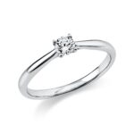 Solitaeire 4er-Krappe Weißgold 18kt 0,20 Diamantringe mit 1 Diamanten - 1A289