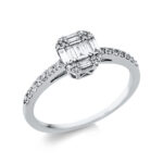 Baguette Weißgold 18kt 0,39 Diamantringe mit 35 Diamanten - 1AH27