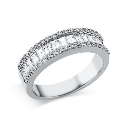 Baguette Platin 95kt 1,21 Diamantringe mit 53 Diamanten - 1AH80