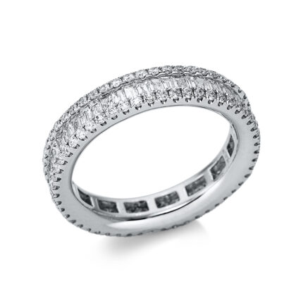 Baguette Weißgold 18kt 1,67 Diamantringe mit 155 Diamanten - 1AS43