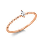 Solitaeire Rosegold 18kt 0,08 Diamantringe mit 1 Diamanten - 1BF08