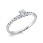 Solitaeire 4er-Krappe Weißgold 18kt 0,48 Diamantringe mit 29 Diamanten - 1BF30